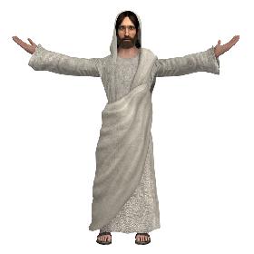Jesus Christ Rigged Real model 3D model